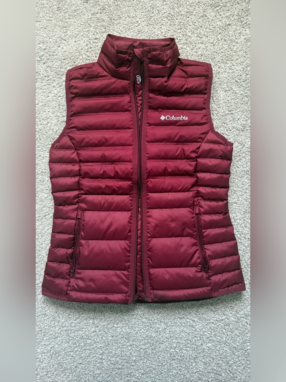 Columbia 650 Fill Down Puffer Vest Burgundy Women’s XS